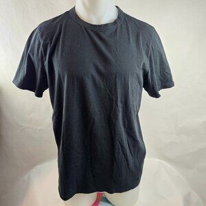 Mott Bow T Shirt Mens Large Black Short Sleeve Crew Neck Solid Tee Basic Minimal
